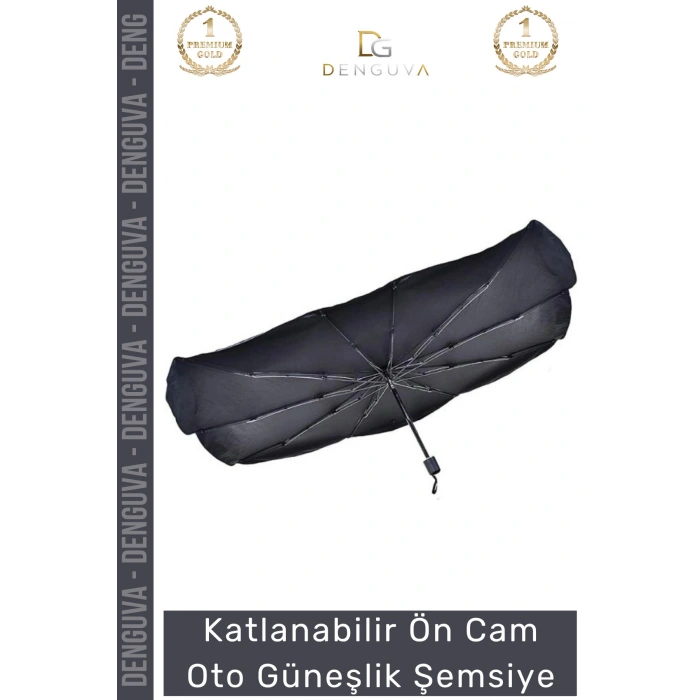 #OtoGüneşlik Araba Oto Isı Yalıtımlı UV Korumalı Katlanabilir 10 Kaburgalı Ön Cam Güneşlik Şemsiye