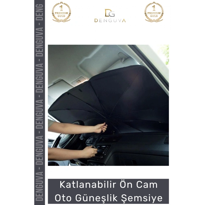 #OtoGüneşlik Araba Oto Isı Yalıtımlı UV Korumalı Katlanabilir 10 Kaburgalı Ön Cam Güneşlik Şemsiye