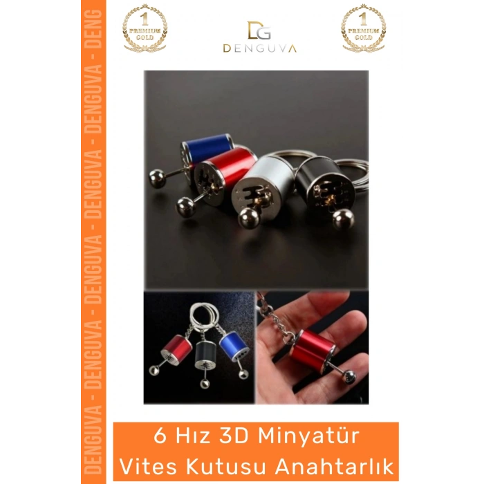 #Anahtarlık 6 Hız 3D Minyatür Metal Manuel Hareketli Vites Hediye Aksesuar Oto Vites Anahtarlık