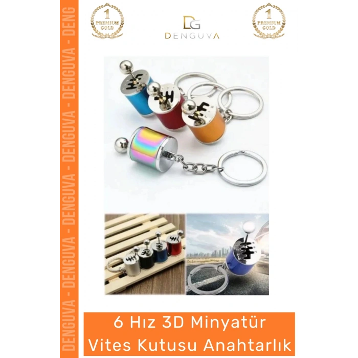 #Anahtarlık 6 Hız 3D Minyatür Metal Manuel Hareketli Vites Hediye Aksesuar Oto Vites Anahtarlık