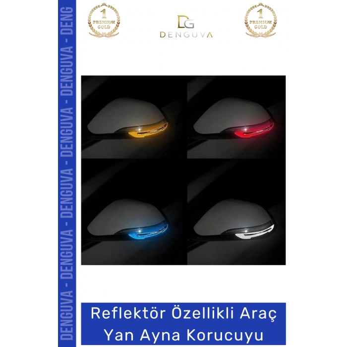 #AynaKoruyucu Reflektörlü Yan Ayna Güvenlik Şeridi Darbe Emici Otomobil Dış Ayna Araba Aynası Koruyucu