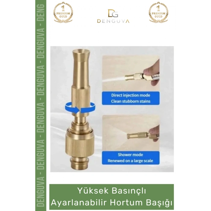 #YıkamaAparatı Yüksek Profesyonel Bakır Nipel Sprey Ayar Basınçlı Ayarlanabilir Hortum Başlığı