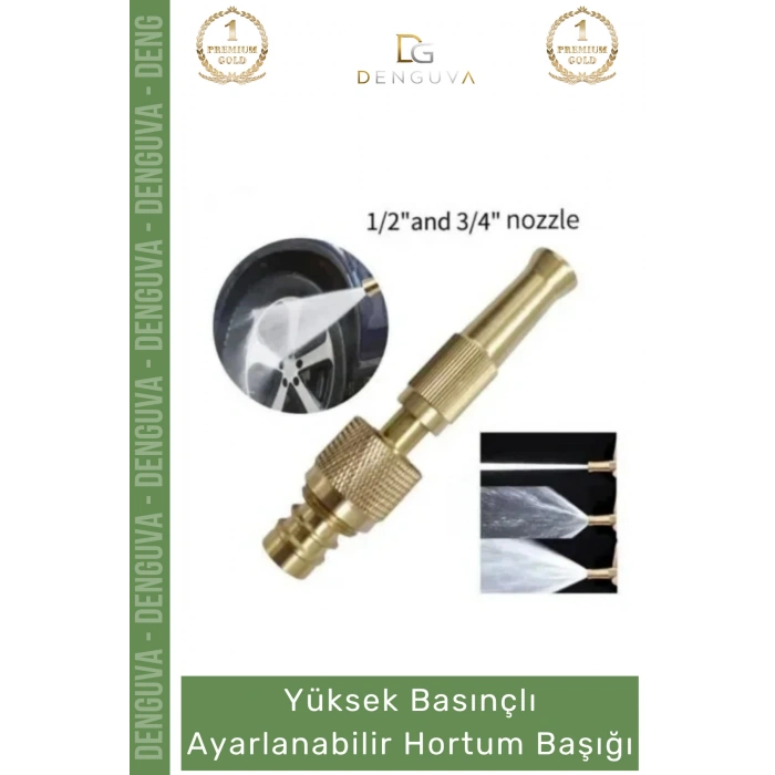 #YıkamaAparatı Yüksek Profesyonel Bakır Nipel Sprey Ayar Basınçlı Ayarlanabilir Hortum Başlığı