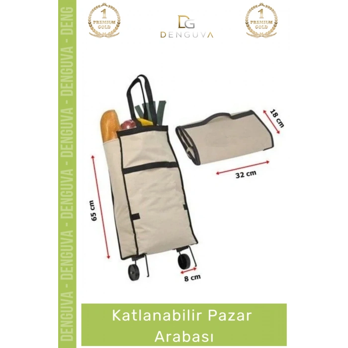 #PazarArabası Pratik Fonksiyonel Tekerlekli Alışveriş Taşıma Çantası Kamp Katlanabilir Pazar Arabası