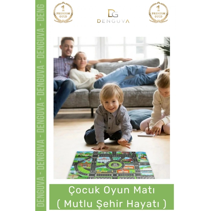 #OyunMatı Eğitici Çocuk Odası Araba Yolu Tasarım Katlanabilir Hijyenik Oyun Matı Mutlu Şehir Hayatı