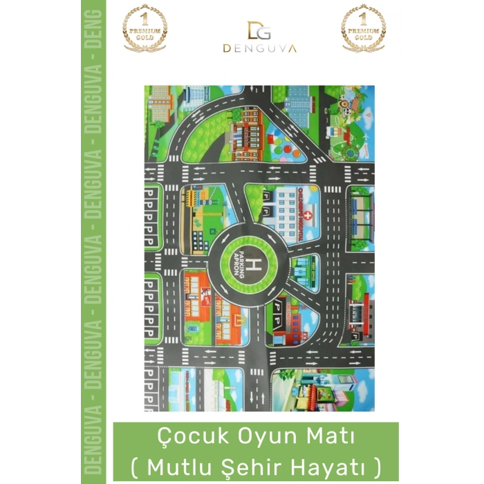 #OyunMatı Eğitici Çocuk Odası Araba Yolu Tasarım Katlanabilir Hijyenik Oyun Matı Mutlu Şehir Hayatı