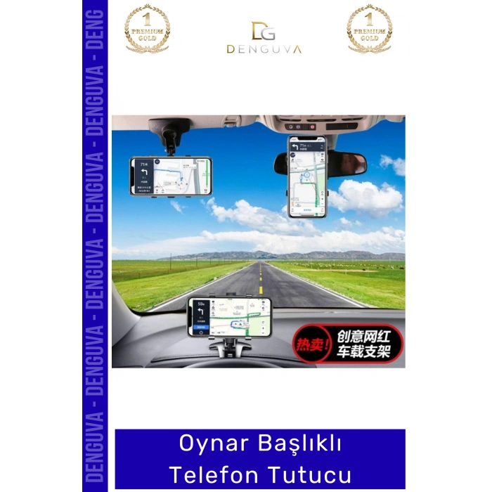 #TelefonTutucu Araba Gösterge Üstü Güvenli Sürüş Araç Evrensel Akıllı 360 Oynar Başlıklı Telefon Tutucu