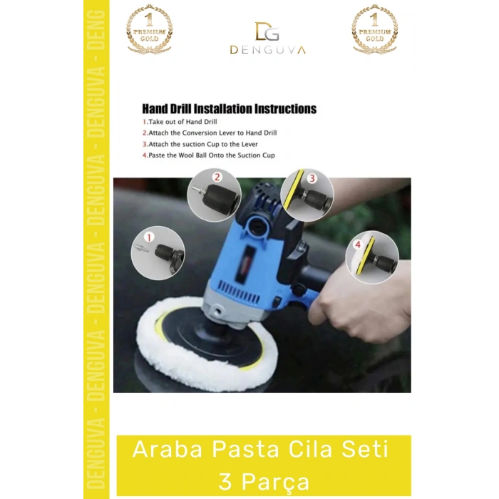 #PastaCila Profesyonel Parlatıcı Yün Keçe Sünger Pratik Ekonomik Hızlı Pasta Cila Başlıklı Araba Seti