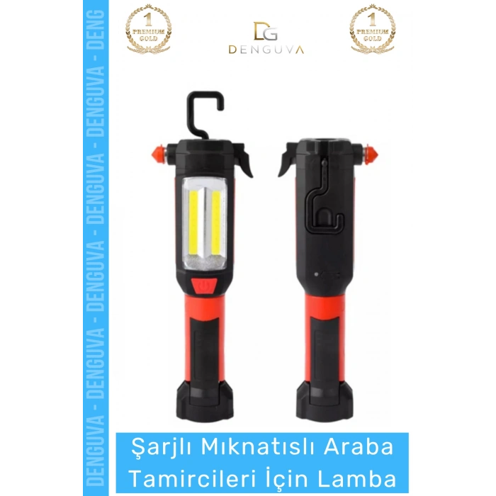 #LedLamba Şarj Edilebilir Mıknatıslı Led Fener Atölye Çalışma Güçlü Araba Tamircileri İçin Lamba