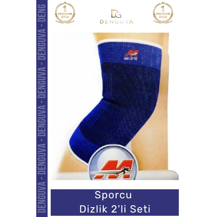 #SporcuDizliği Profesyonel Kompresyon Destekli Ergonomik Esnek Nefes Alan Fit Örme Sporcu Dizlik 2li Seti