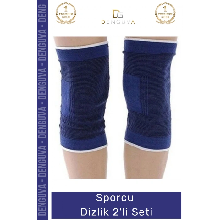 #SporcuDizliği Profesyonel Kompresyon Destekli Ergonomik Esnek Nefes Alan Fit Örme Sporcu Dizlik 2li Seti
