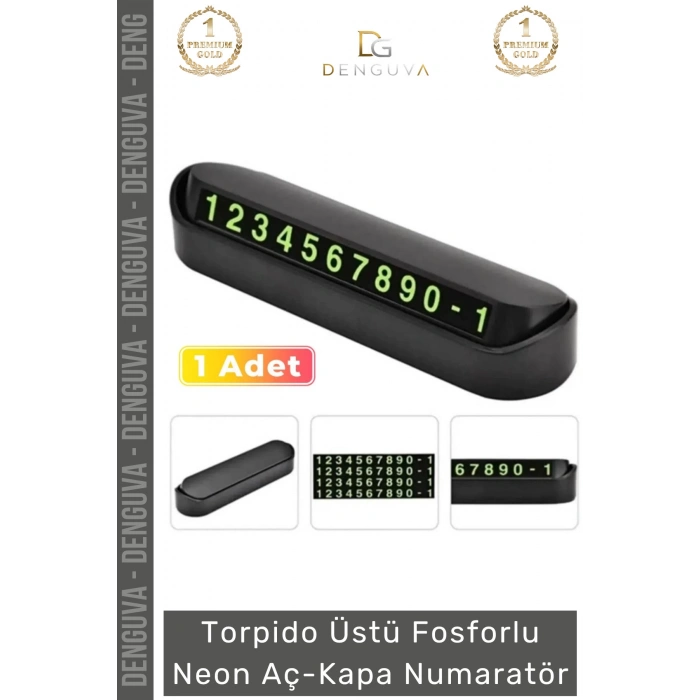 #Numaratör Araç İçi Mıknatıslı Magnetli Şık Tasarım Park Telefon Numarası Gizleme Neon Aç Kapa Numaratör