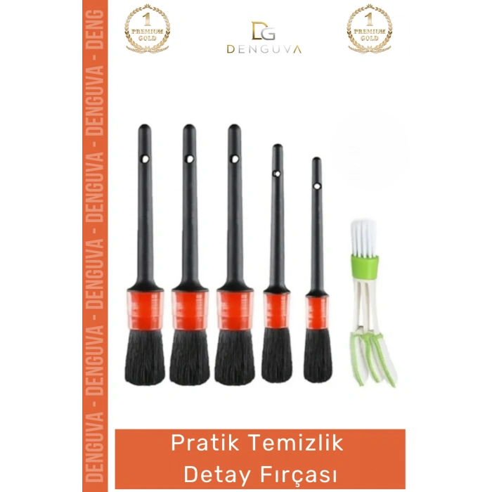 #DetayFırçası Profesyonel Motor Jant İç Dış Bakım Klima Havalandırma Temizlik Detay Fırçası Seti 5+1