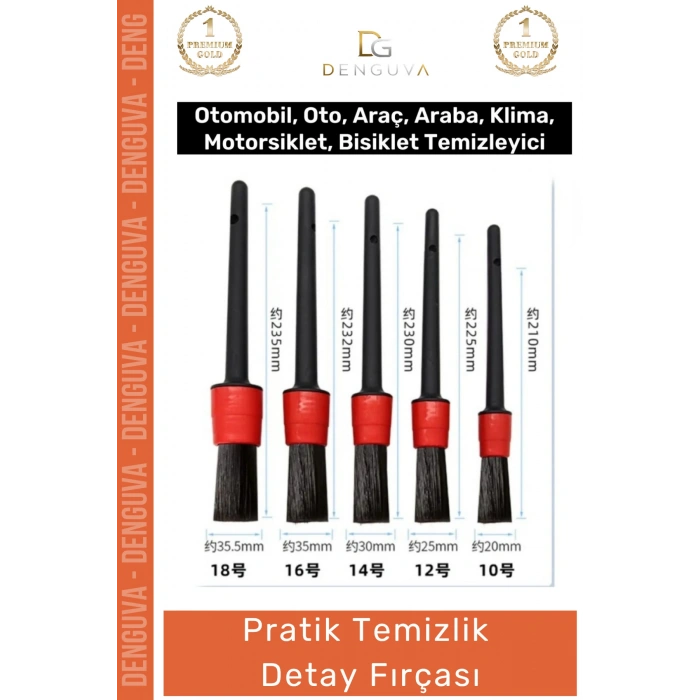 #DetayFırçası Profesyonel Motor Jant İç Dış Bakım Klima Havalandırma Temizlik Detay Fırçası Seti 5+1