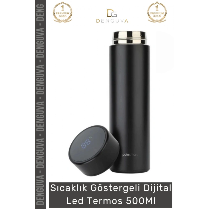 #LedTermos Çelik Sızdırmaz Filtreli Dokunmatik Akıllı Isı Göstergeli Dijital Led Termos 500 Ml