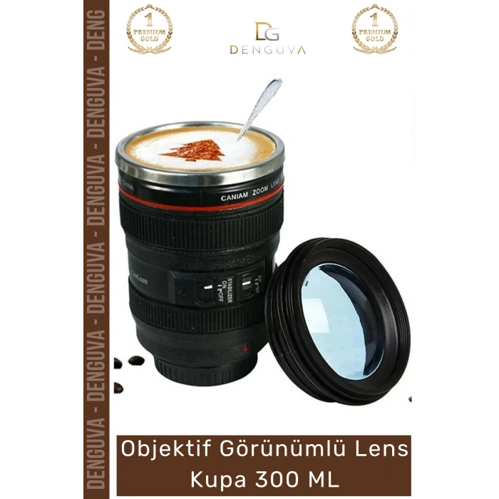 #TermosBardak Objektif Tasarımlı Paslanmaz Çelik 300 ml Siyah Kaliteli Kahve Çay Termos Mug Bardak
