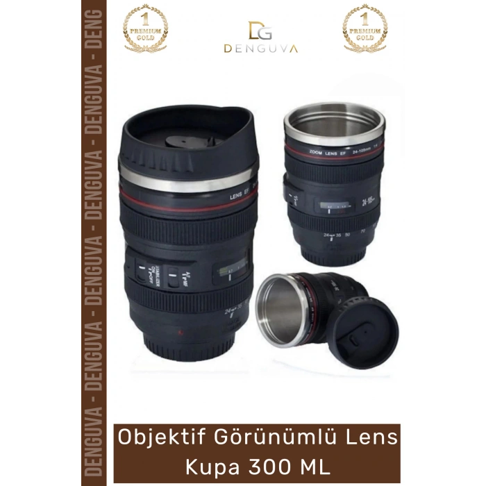 #TermosBardak Objektif Tasarımlı Paslanmaz Çelik 300 ml Siyah Kaliteli Kahve Çay Termos Mug Bardak