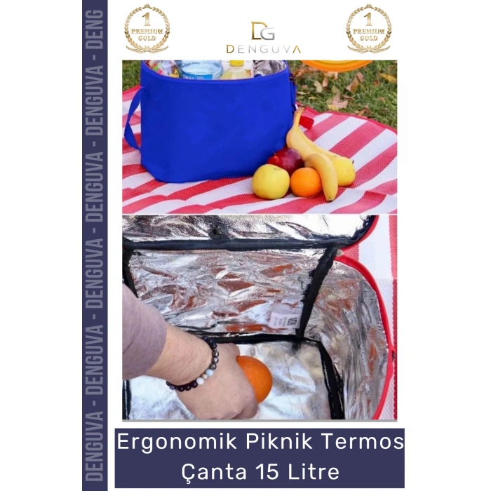 #TermosÇanta Isı Yalıtımlı Su Geçirmez Plaj Kamp Buzluk Tipi Soğutucu Piknik Termos Çanta 15 Litre