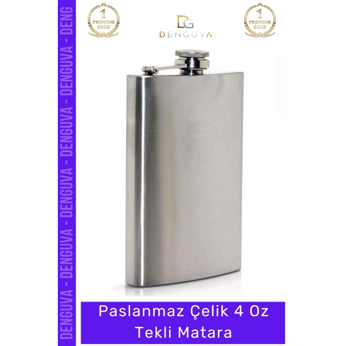 #TermosMatara Şık Dayanıklı Portatif Kaliteli Hediyelik Küçük Matara Soğuk Tutan Paslanmaz Çelik 4 Oz