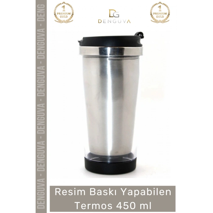 #Termos Resim Baskılı Çelik Isı Korumalı Şık Baskı Yapılan Termos 450 ml