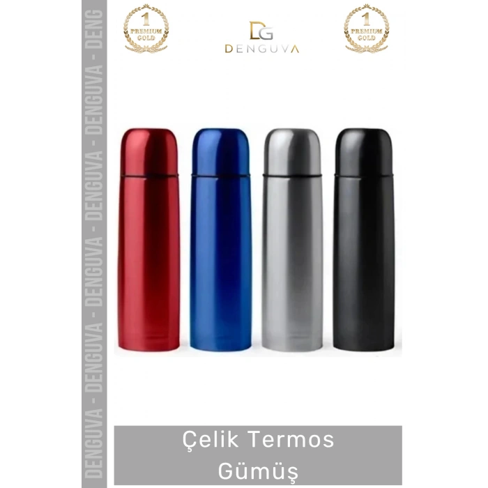 #Termos Isı Yalıtımlı Vakumlu Paslanmaz Sızdırmaz Dayanıklı Şık Kaliteli Çelik Termos Gümüş
