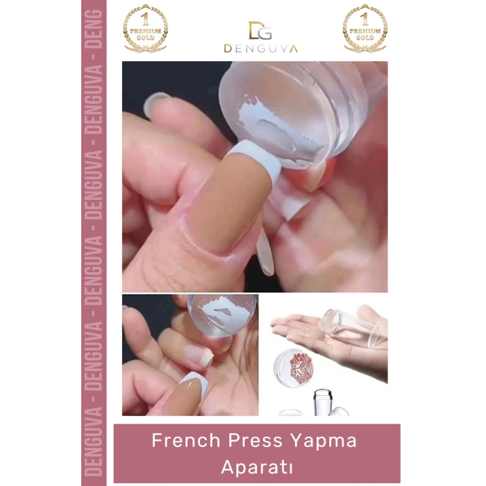 #TırnakDamgası Profesyonel Salon Ev Tipi Yumuşak Pürüzsüz Silikon Tırnak Süs French Stamper Damgası