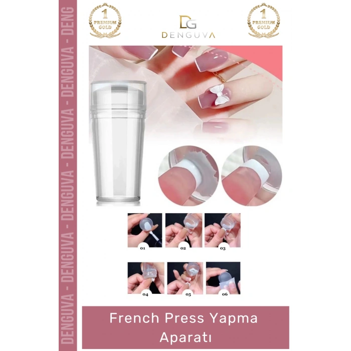#TırnakDamgası Profesyonel Salon Ev Tipi Yumuşak Pürüzsüz Silikon Tırnak Süs French Stamper Damgası
