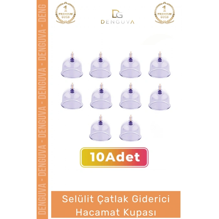 #HacamatKupası Profesyonel Hijyenik Vakumlu Sert Plastik Pompa Uyumlu 6 Numara Hacamat Kupası 10 Adet