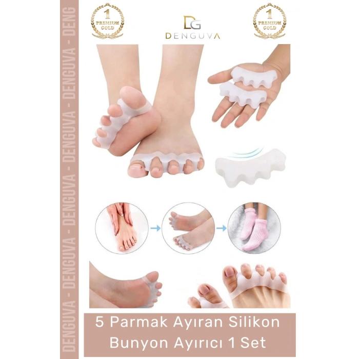 #ParmakKoruyucu Hallux Valgus Kemik Büyümesi Önleyen 5 Parmak Koruyucu Makara Silikon Bunyon Ayırıcı