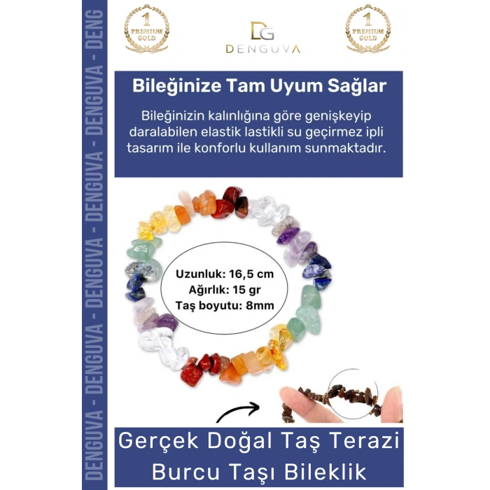 #Bileklik Doğal Taş Ayarlanabilir Su Geçirmez Enerji Hediye Terazi Burçları Burç Unisex Bileklik