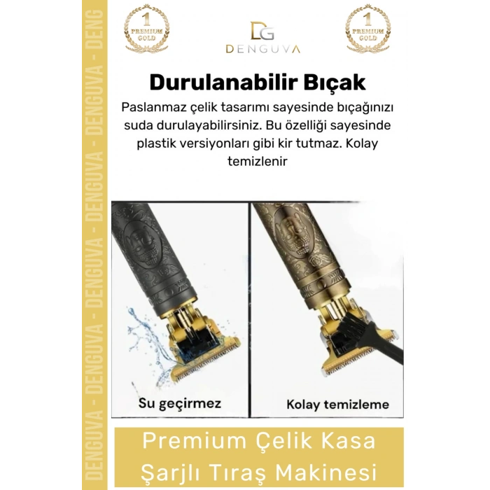 #TıraşMakinesi Metal Seri Güçlü Turbo Motor Paslanmaz Çelik Titanyum Bıçak Profesyonel Tıraş Makinesi