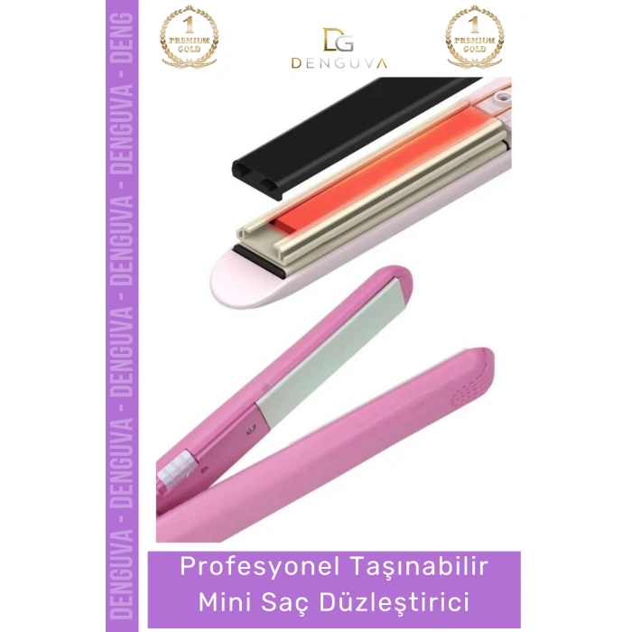 #SaçDüzleştirici Mini Taşınabilir 160 Derece Isı 110 220V 20W Profesyonel 17cm Kompakt Bukle Yapıcı Makin