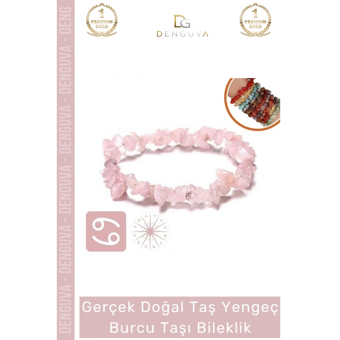 #Bileklik Doğal Taş Ayarlanabilir Şans Enerjisi Su Geçirmez Yengeç Burçları Burç Unisex Bileklik