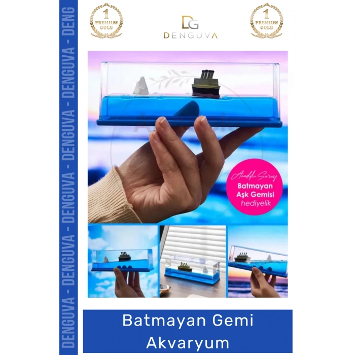 #BatmazGemi Batmaz Gemi Devrilmez Sıvı Yoğunluklu Şık Masaüstü Doğum Günü Hediye Sevgiliye Akvaryum