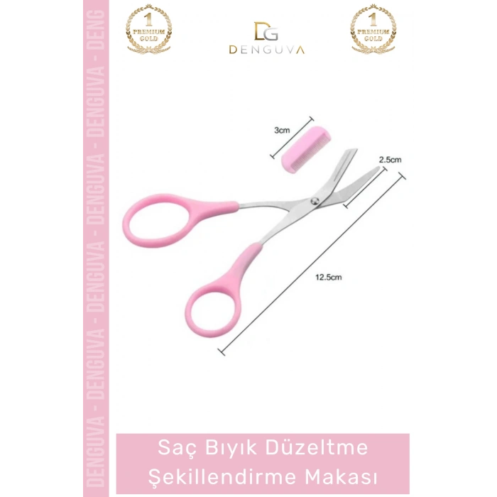 #ŞekillendirmeMakası Taraklı Kaş Bakım Aparatı Ergonomik Hassas Keskin Bıçak Düzeltme Şekillendirme Makası