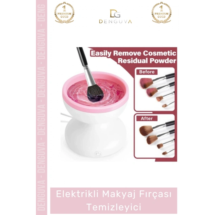 #FırçaTemizleyici Usb Şarjlı Hızlı Nazik Temizleyen Zarar Vermez Elektrikli Otomatik Makyaj Fırçası Temizleyici