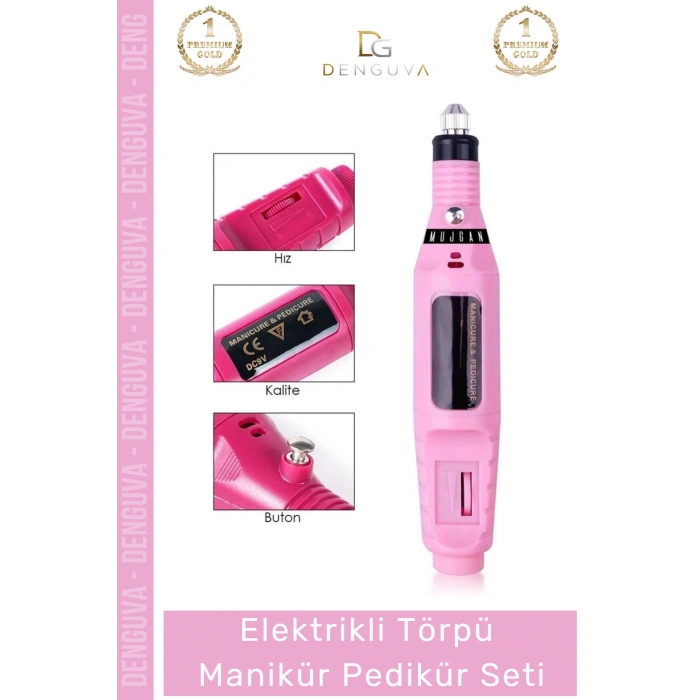 Elektrikli 9V Tırnak Törpü Makinesi Profesyonel Mini El Motoru Takımı Manikür Pedikür Seti
