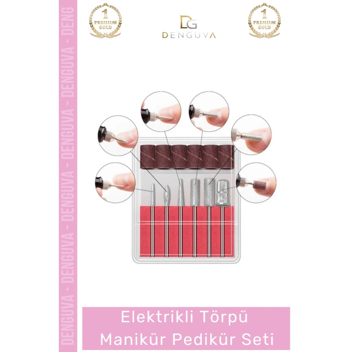 Elektrikli 9V Tırnak Törpü Makinesi Profesyonel Mini El Motoru Takımı Manikür Pedikür Seti