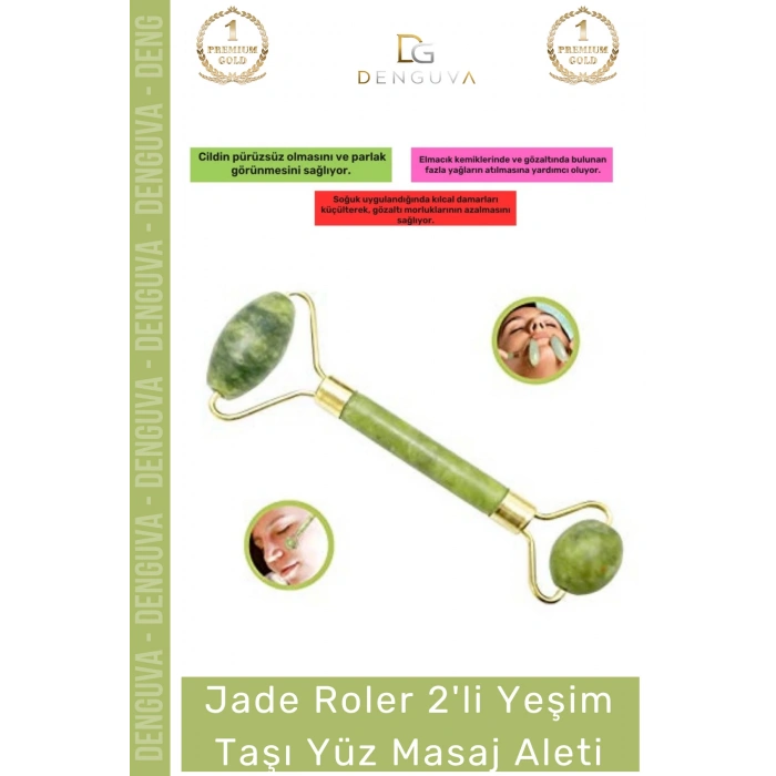 #MasajAleti Doğal Roller Cilt Bakımı Anti Aging Gençleştirici Etkili Yeşim Taşı Yüz Masaj Aleti