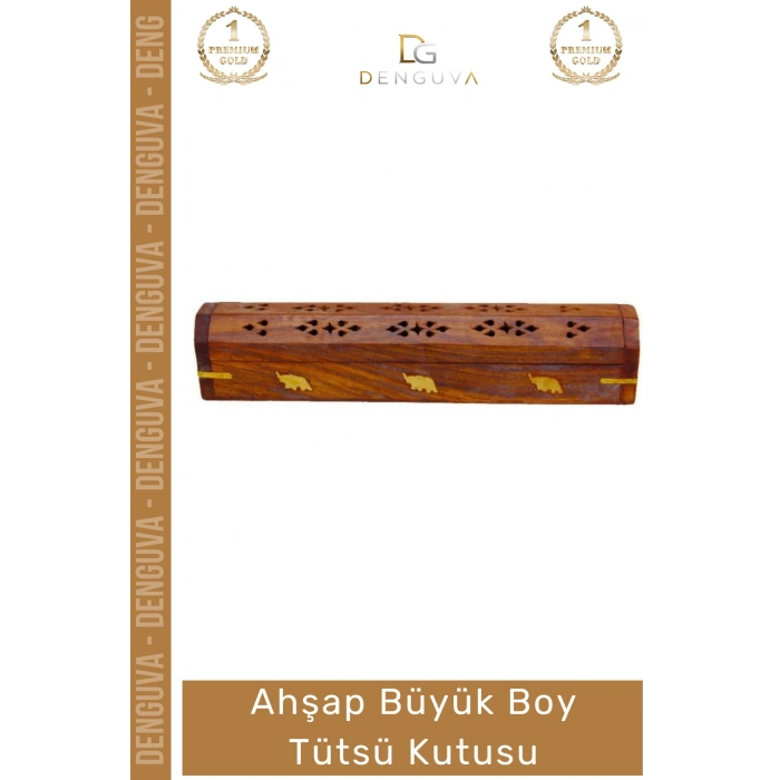 #TütsüKutusu Ahşap El Yapımı El Boyaması Desenli Dekoratif Saklama Bölmeli Hazneli Büyük Tütsü Kutusu
