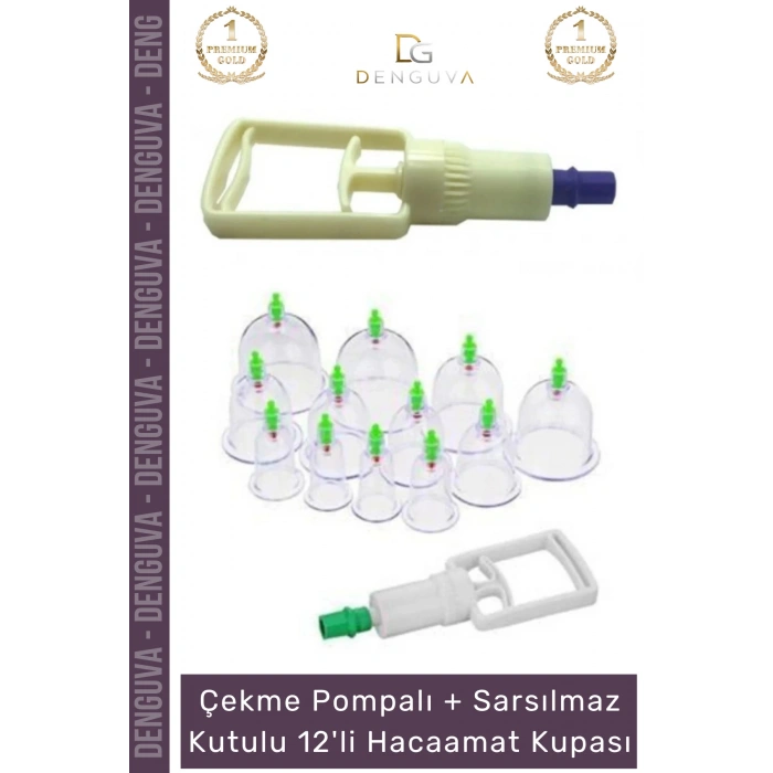 #HacamatSeti Vakumlu Masaj Pratik Kan Dolaşımı Hızlandırıcı 12li Hacamat Kupa Seti