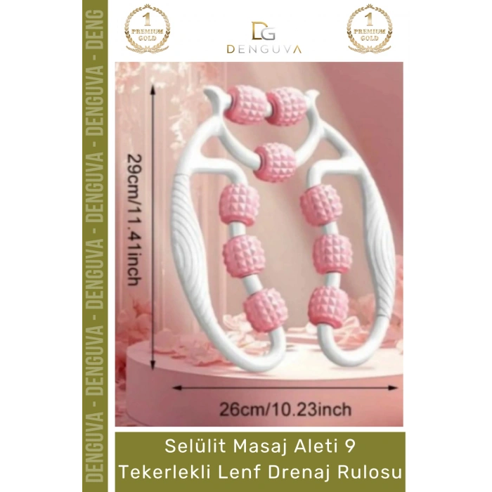 #MasajAleti Selülit Masaj Aleti Sıkılaştırıcı Kan Dolaşımı 9 Tekerlekli Lenf Drenaj Rulo