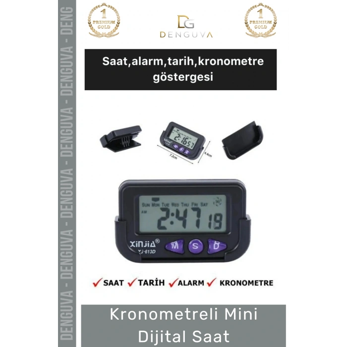 #DijitalSaat Otomobil Ev Ofis Masaüstü Alarm Tarih Portatif Hassas Kronometreli Mini Dijital Saat