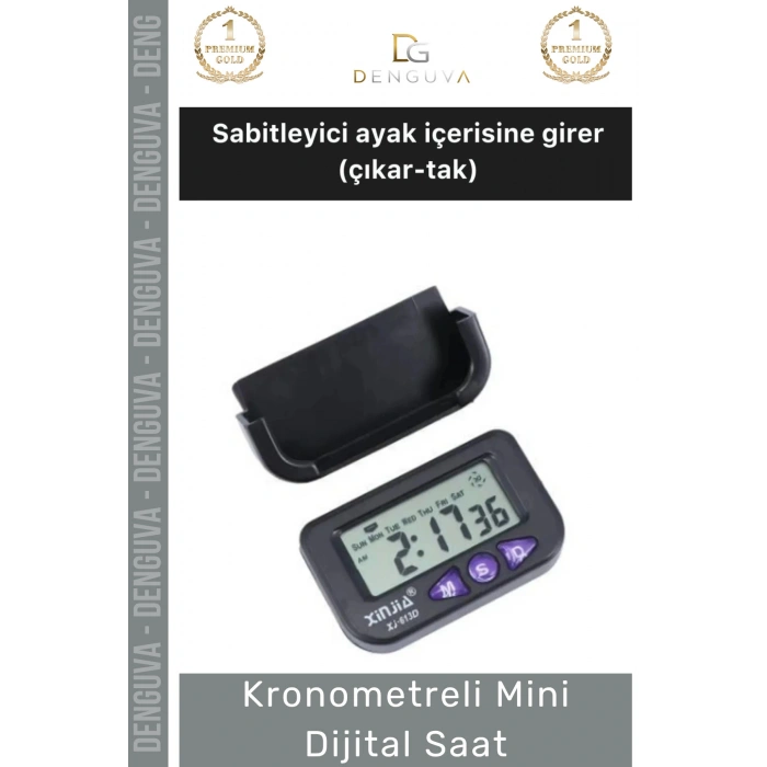 #DijitalSaat Otomobil Ev Ofis Masaüstü Alarm Tarih Portatif Hassas Kronometreli Mini Dijital Saat