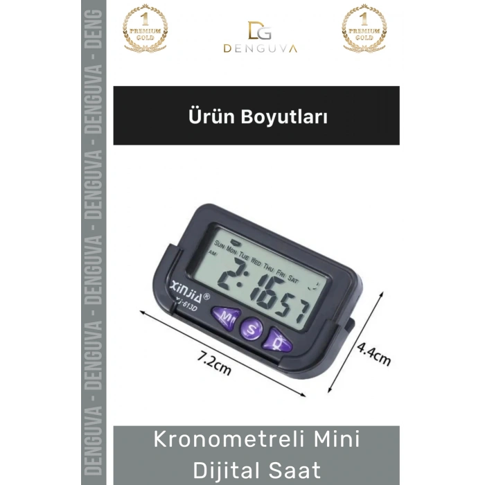 #DijitalSaat Otomobil Ev Ofis Masaüstü Alarm Tarih Portatif Hassas Kronometreli Mini Dijital Saat