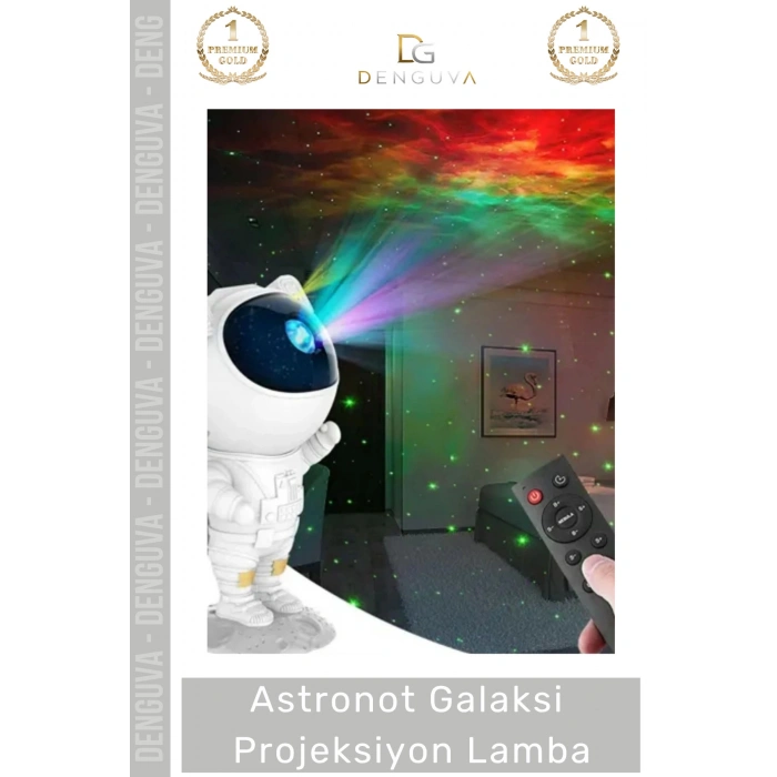 #Projeksiyon Uzay Kumandalı Yıldız Gökyüzü Gece Lambası Modern Astronot Galaksi Projeksiyon Lamba