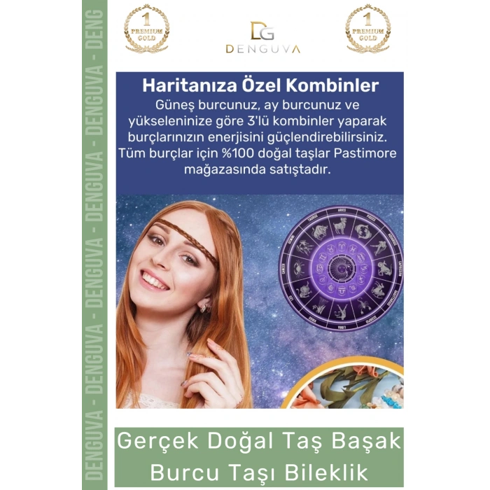 #Bileklik Doğal Taşlı Ayarlanabilir Su Geçirmez Elastik Hediye Başak Burçları Burç Unisex Bileklik