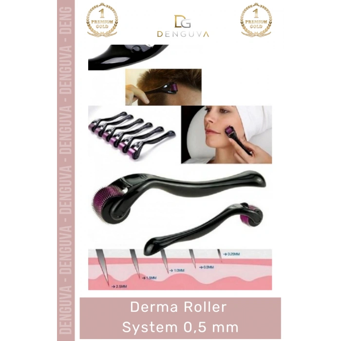 #YenilemeMasaj Titanyum İğne Cilt Yenileme Kolajen Onarıcı Bakım Cihazı Derma Roller System 0,5 mm
