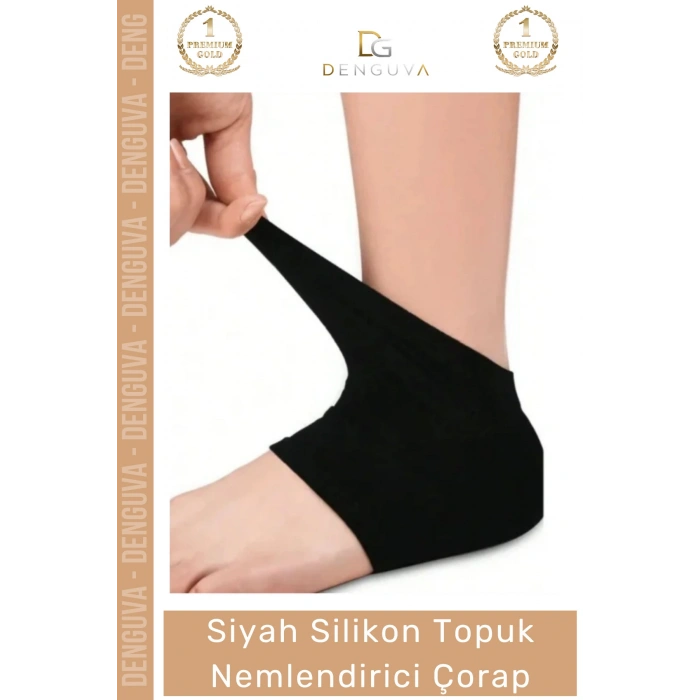 #NemlendiriciÇorap Siyah Silikon Ayak Bakım Çatlak Önleyici Onarıcı Ergonomik Topuk Nemlendirici Çorap