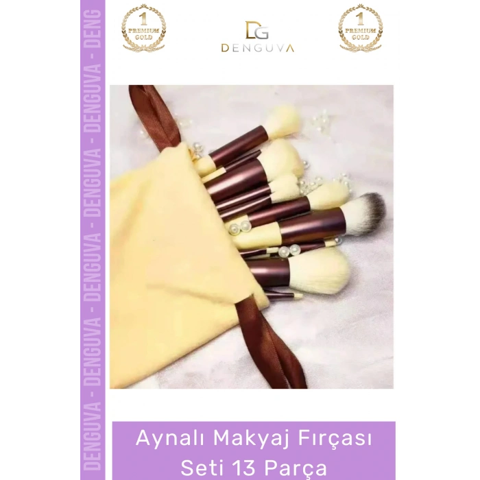 #MakyajFırçası Profesyonel Yumuşak Sentetik Ergonomik Sap Far Fondöten Makyaj Fırçası Seti 13 Parça